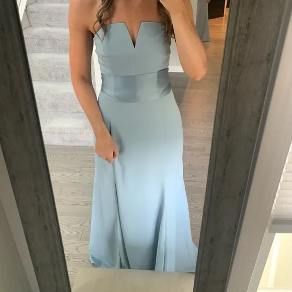 vera wang dress blue VERA WANG Lavender Label - Teal evening maxi dress! 6 | Recycle Style